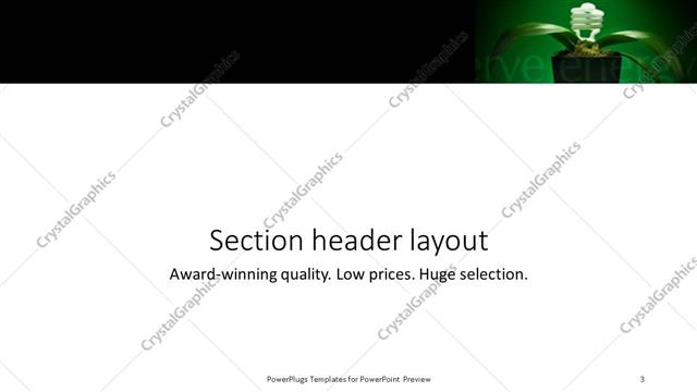 Section Header presentation slide layout