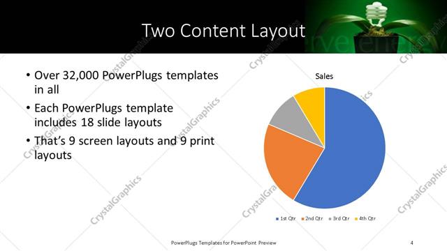 Two Content presentation slide layout