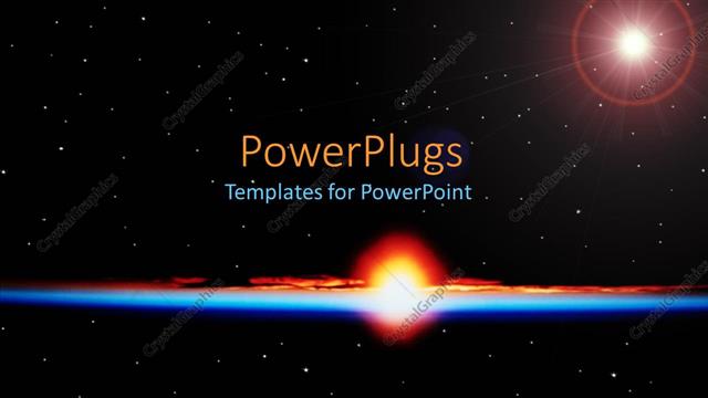  Presentation with star - Energy radiating out from exploding star