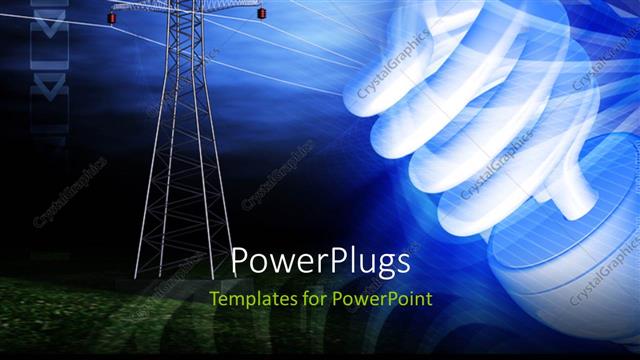  Presentation with energy - An energy saver with a bluish background