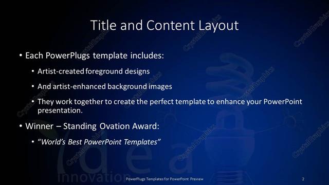 Title and Content presentation slide layout