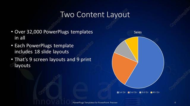 Two Content presentation slide layout