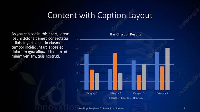 Content with Caption presentation slide layout