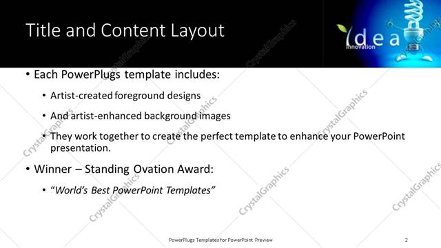 Title and Content presentation slide layout