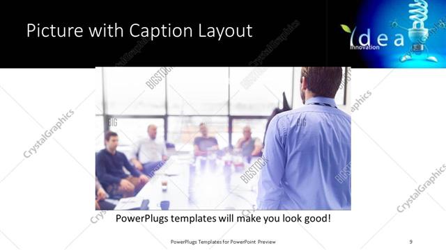 Picture with Caption presentation slide layout
