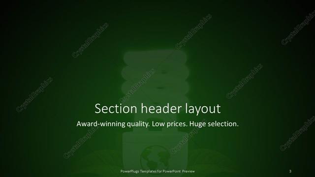 Section Header presentation slide layout