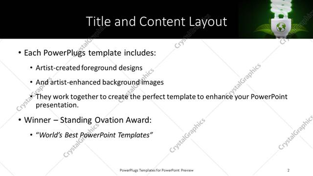 Title and Content presentation slide layout