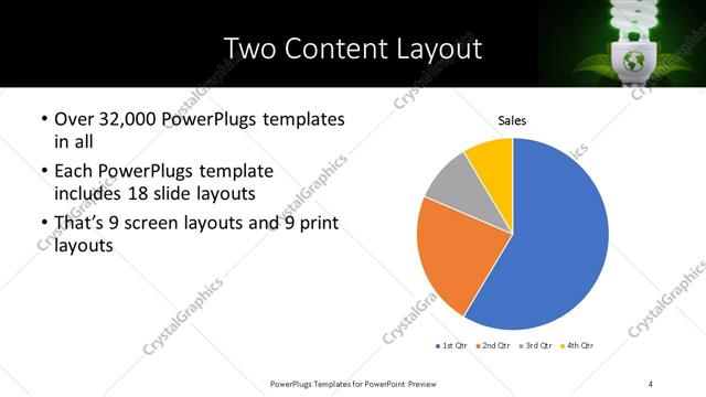 Two Content presentation slide layout