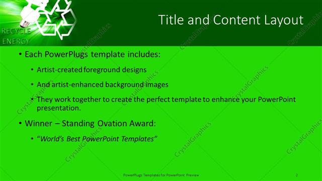Title and Content presentation slide layout