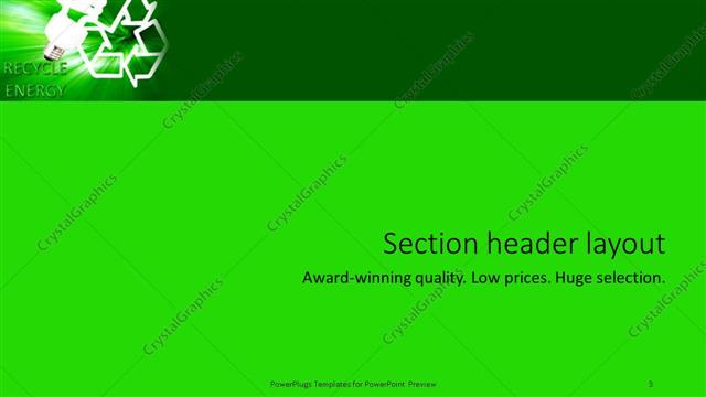 Section Header presentation slide layout
