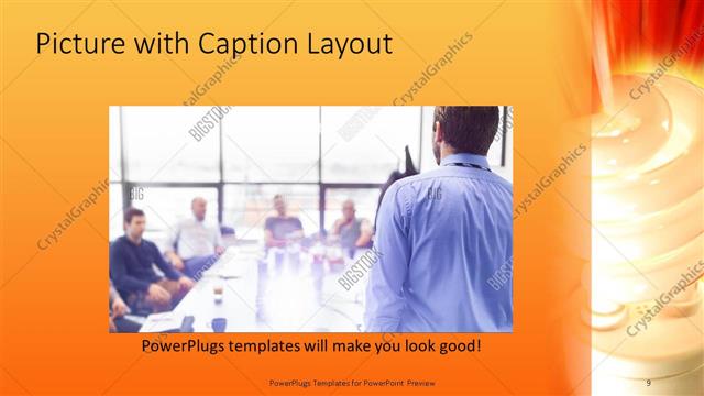 Picture with Caption presentation slide layout