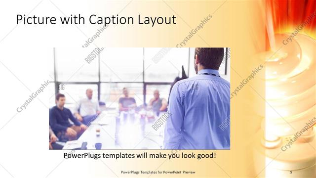 Picture with Caption presentation slide layout