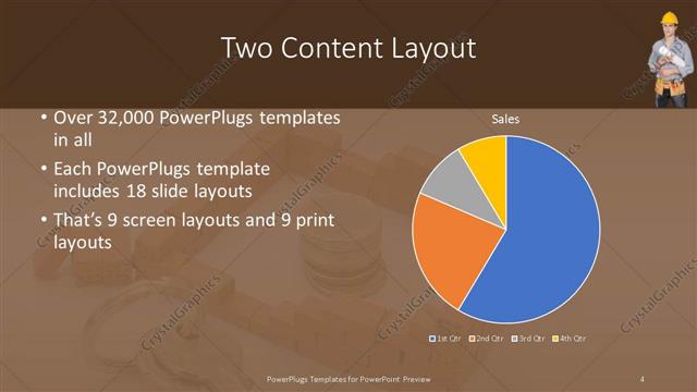Two Content presentation slide layout