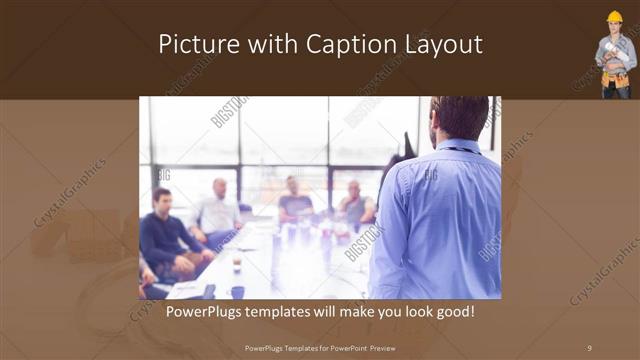 Picture with Caption presentation slide layout