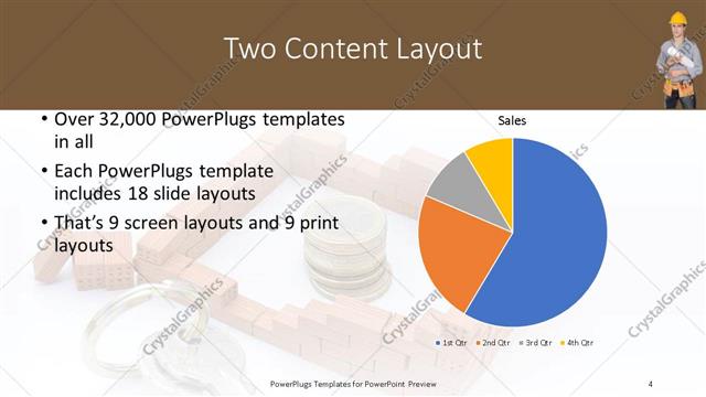 Two Content presentation slide layout