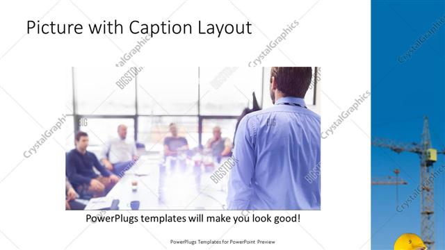 Picture with Caption presentation slide layout