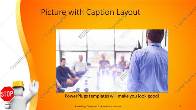 Picture with Caption presentation slide layout