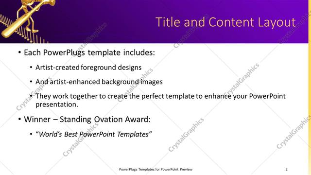 Title and Content presentation slide layout