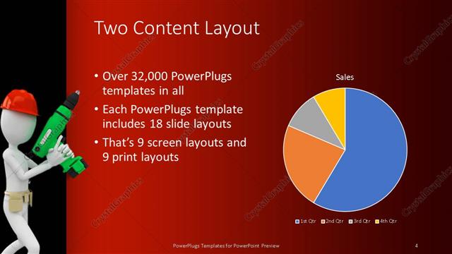 Two Content presentation slide layout