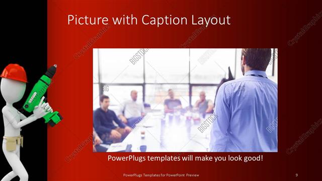 Picture with Caption presentation slide layout