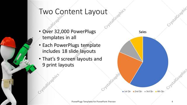Two Content presentation slide layout