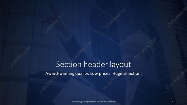 Section Header presentation slide layout