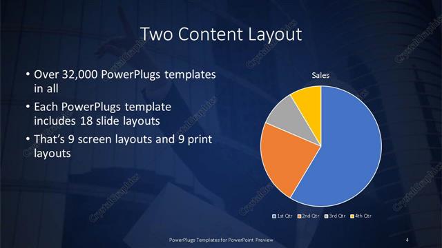 Two Content presentation slide layout