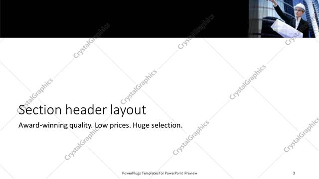 Section Header presentation slide layout