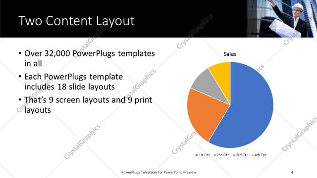 Two Content presentation slide layout