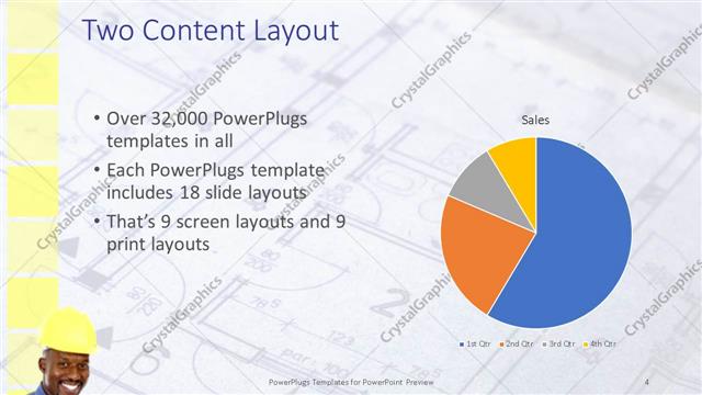 Two Content presentation slide layout