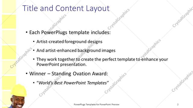 Title and Content presentation slide layout