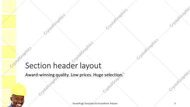 Section Header presentation slide layout