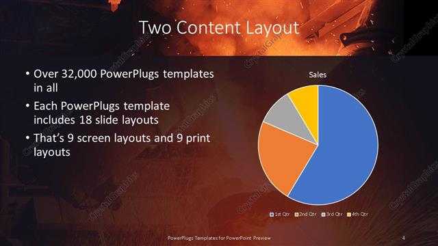 Two Content presentation slide layout
