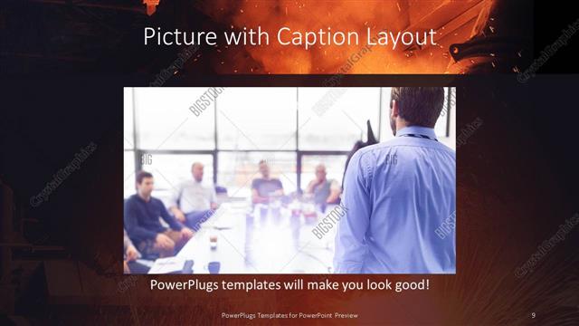 Picture with Caption presentation slide layout