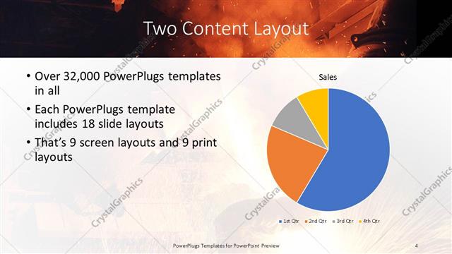 Two Content presentation slide layout