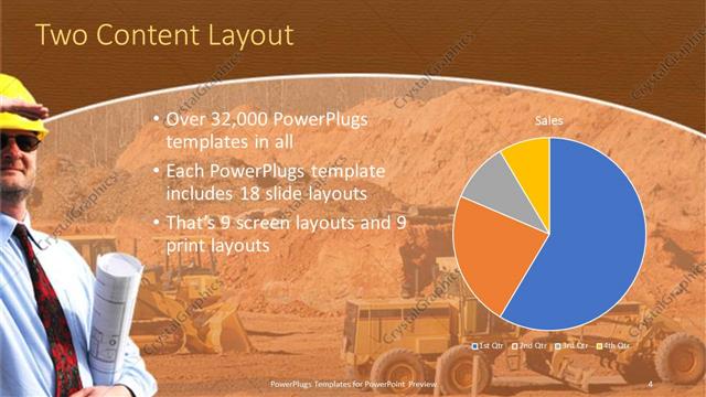 Two Content presentation slide layout
