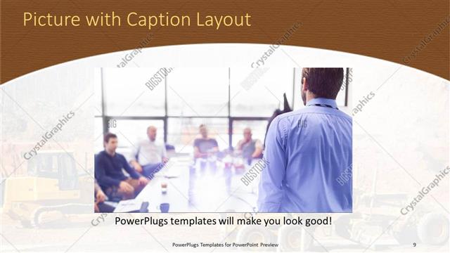 Picture with Caption presentation slide layout
