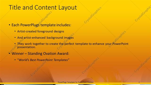 Title and Content presentation slide layout