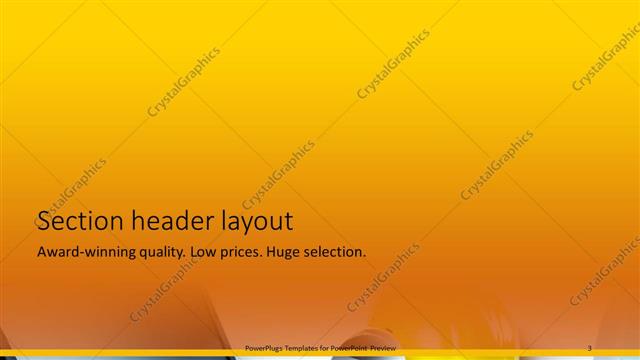Section Header presentation slide layout