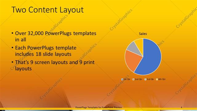Two Content presentation slide layout
