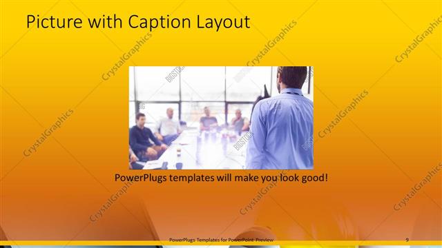 Picture with Caption presentation slide layout