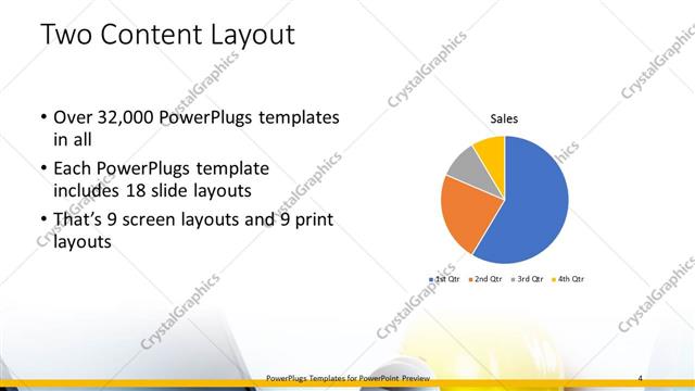 Two Content presentation slide layout