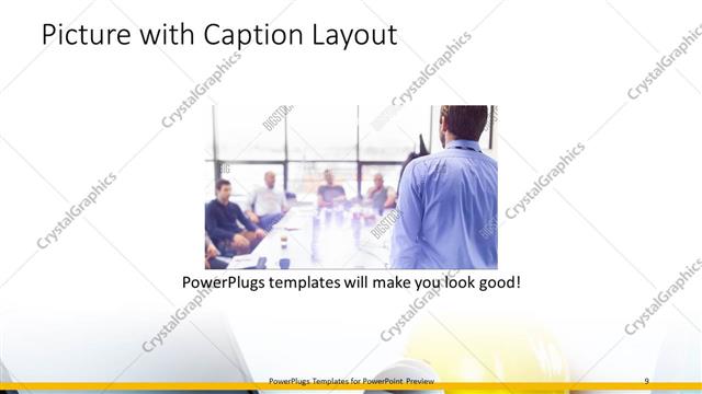 Picture with Caption presentation slide layout