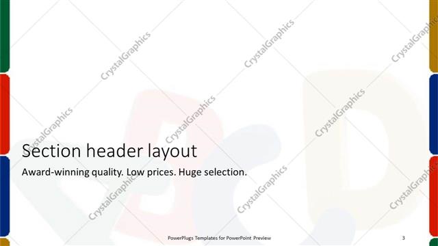 Section Header presentation slide layout