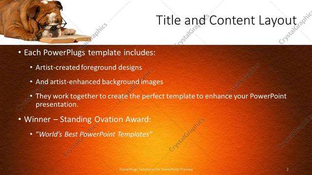 Title and Content presentation slide layout