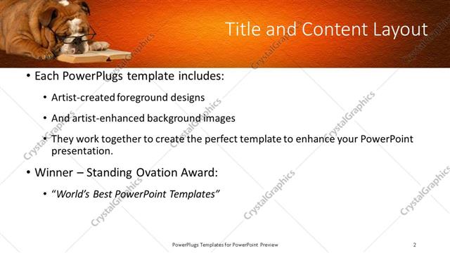 Title and Content presentation slide layout