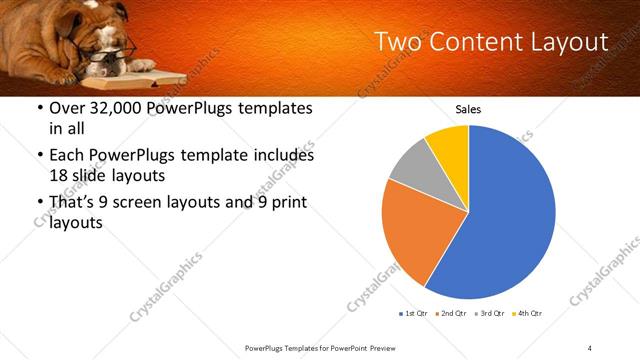 Two Content presentation slide layout