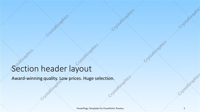 Section Header presentation slide layout