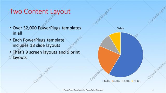 Two Content presentation slide layout