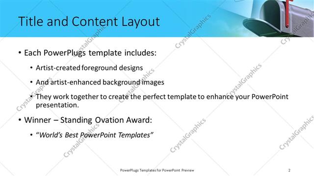 Title and Content presentation slide layout